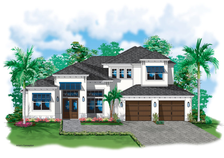 Ashton Floorplan Elevation Gulfstream Homes